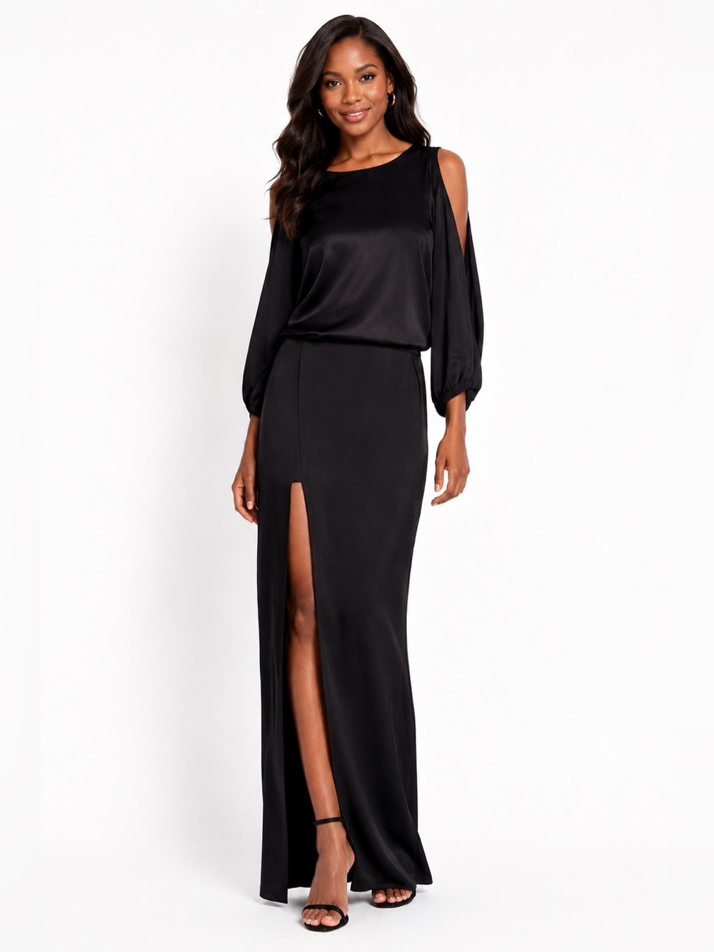 Halston Heritage Black Long Sleeve Dress